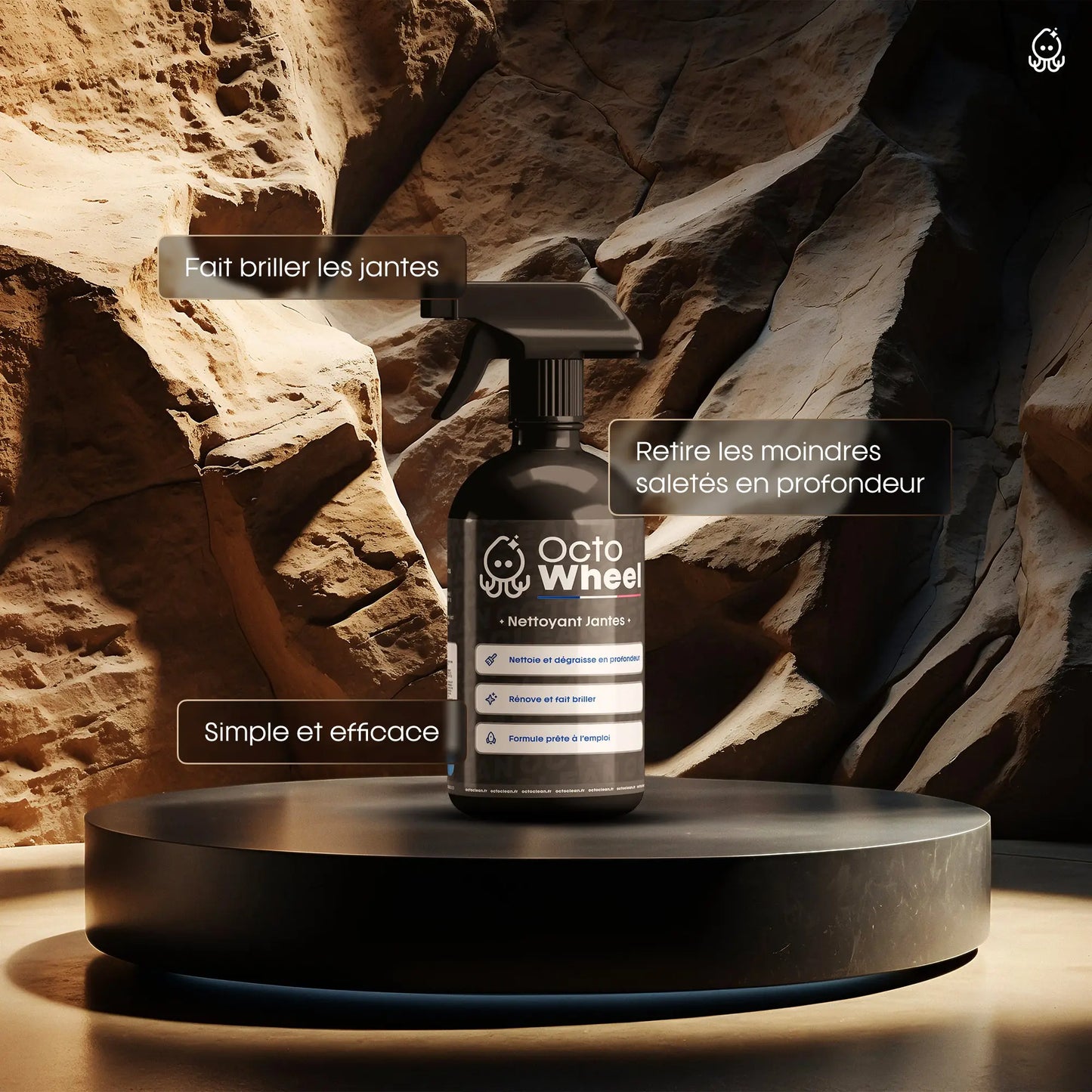 OctoWheel - Nettoyant Jantes Haute Performance | Dégrasse, Rénove et Fait Briller