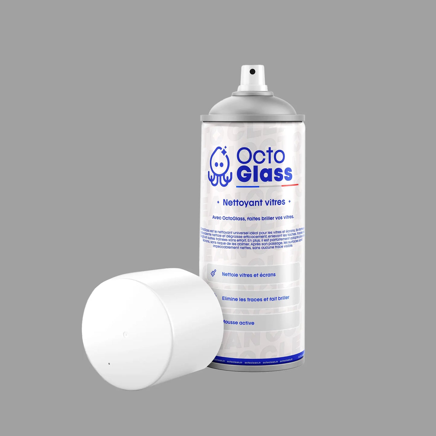 OctoGlass - Nettoyant Vitres et Écrans | Brillance Sans Traces, Mousse Active
