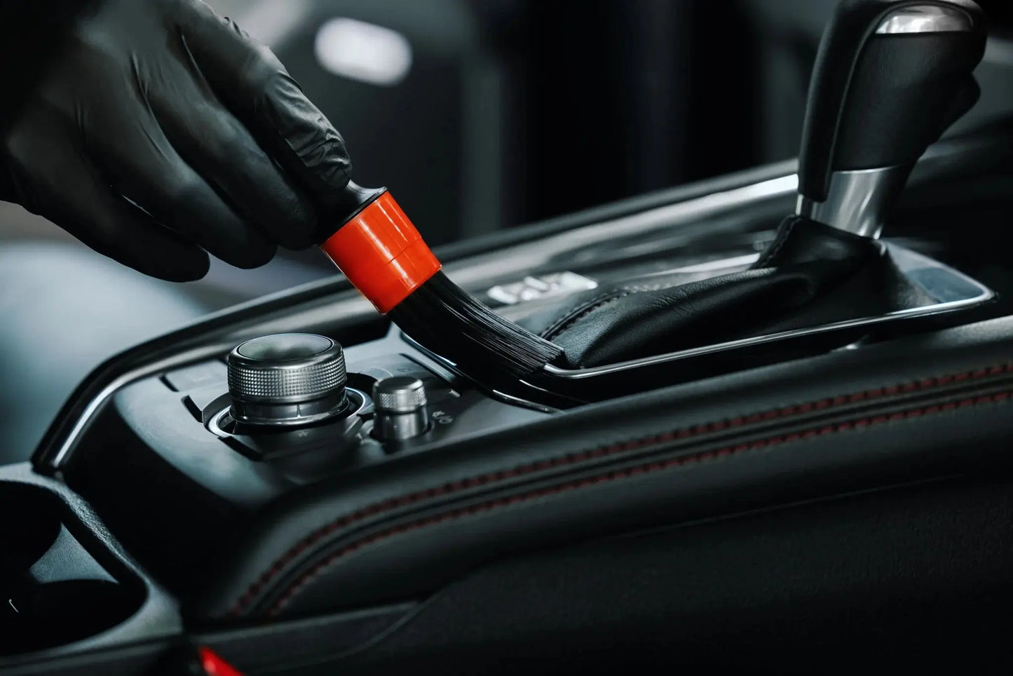 OctoClean - Set de pinceaux de detailing (3 pcs + Connecteur) | Precision et nettoyage voiture impeccable