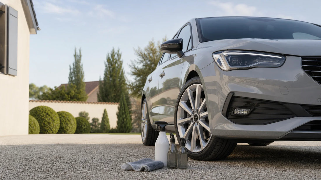 Voiture propre avec carrosserie brillante et jante en aluminium impeccable