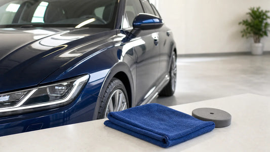 Carrosserie automobile brillante après l’utilisation d’un rénovateur de peinture