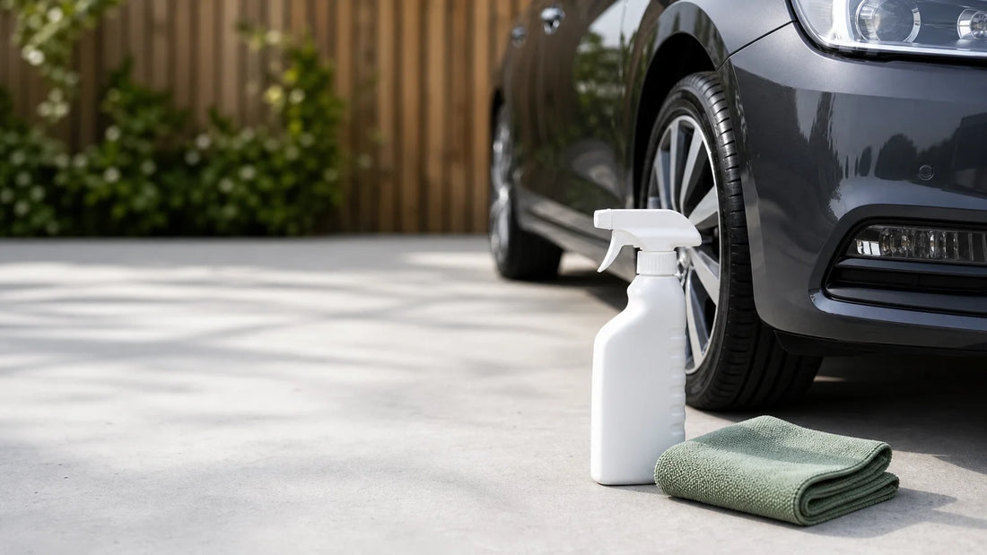 Vaporisateur générique et microfibre pour nettoyer une voiture sans eau