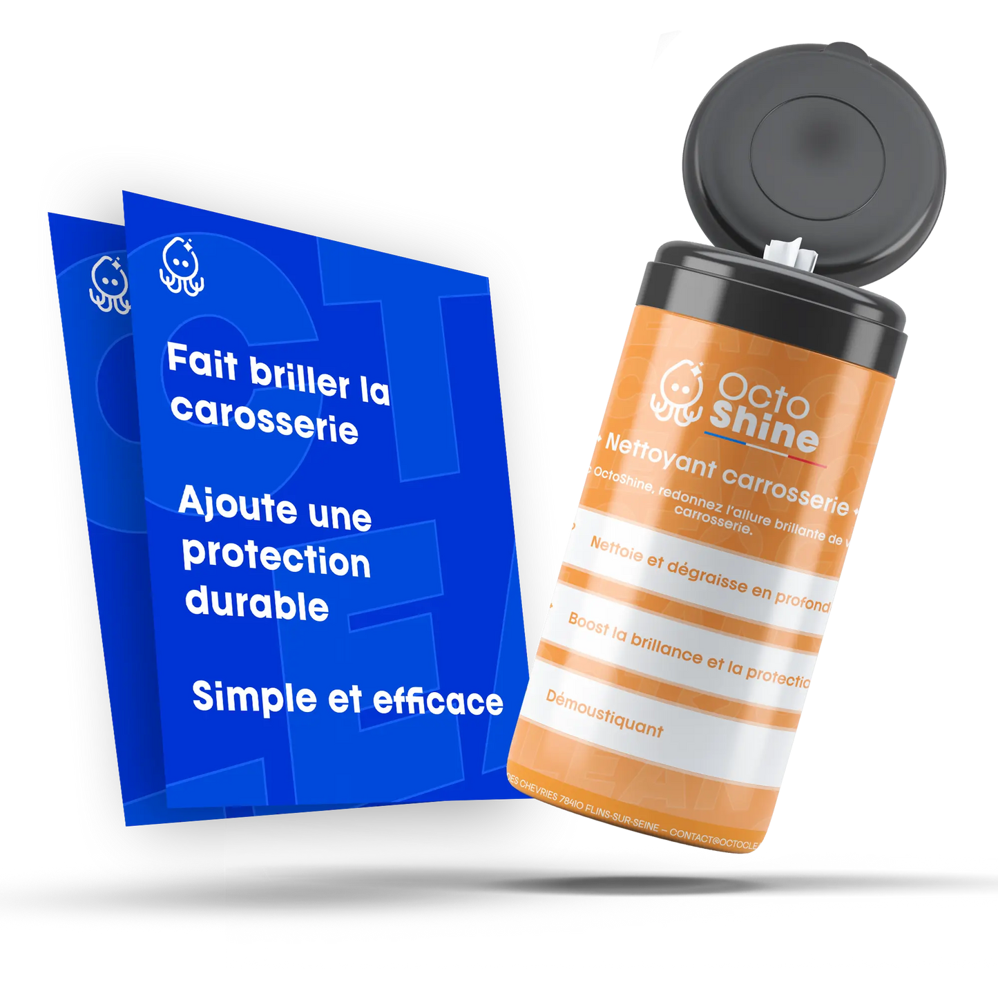 OctoShine Lingettes - Brillance et Protection Faciles pour Votre Véhicule