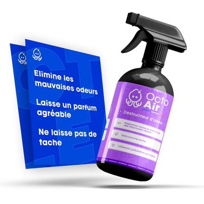 OctoAir - Destructeur d’Odeurs Efficace | Élimine Fumée, Animaux et Humidité